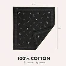 Moss and Gear Bandana algodn pauelo de diseo, algodn extrafino - para hombres y mujeres - Gris Carbón - Ver 2