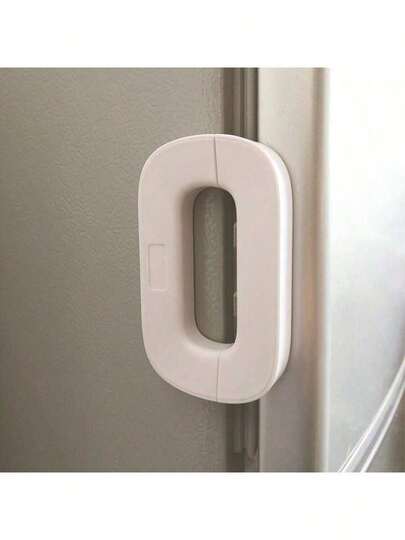 1個 ドリルなし冷蔵庫ロック、子供の安全ロックで冷蔵庫の開閉を防ぐ、挟み込み防止キャビネットドアロック