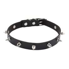 Collar Ladies Punk Spikes Rivets Leather Collar European American Necklace Cosplay Goth Rock Neck Chain Leather Chain - trắng - Xem 5