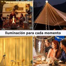 Luz de Camping, Lmpara Camping Linterna con Guirnalda de Luces10m, 8 Modos Ajustables, Luces de Camping de USB Recargable, Impermeable Porttil Luz de Campismo y Tienda - No - Ver 8