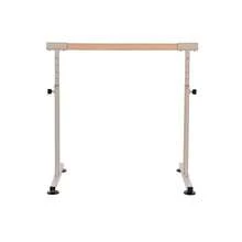 [Ballet Barre Stand/Lesson Barre] 5-Level Height Adjustment (85-105cm), Made Of Natural Wood And Steel, Portable, H-Shaped Legs, Suction Cups, Double Lock, 100kg Weight Capacity, 5cm Diameter, Easy To Grip, Rounded Corners, For Ballet Practice At Home, Beige, Assembly Required. - Beige - View 2