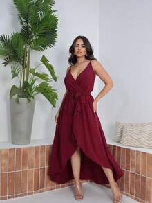 Women's Long Dress - Burdeos - Ver 3
