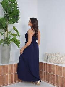 Women's Long Dress - Azul - Ver 5