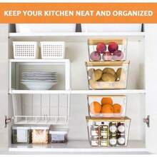 2 Set Pantry Organizer Storage Stackable Kitchen Storage Bins With Lid And Handle Clear Plastic Containers For Potato Onion Garlic Fruit Vegetable Produce - 2 Pack - View 7