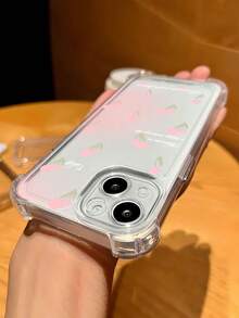 Funda magnética floral para móvil, diseñada con tulipanes rosas y suaves colores pastel, compatible con los modelos  16, 15, 14, 13, 12 y 11 Pro. Fabricada en TPU, es resistente a los golpes. Es un regalo ideal para familiares, amigos, niños, cumpleaños, el Festival de Primavera, días festivos, novios, novias y San Valentín. - transparente - Ver 5