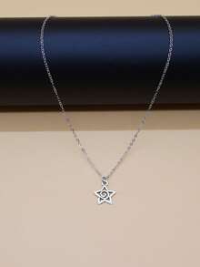 1 pieza Nuevo collar de moda personalizado de hip-hop, collar con colgante de pentágono en espiral minimalista retro, adecuado para uso diario, regalo para amigos