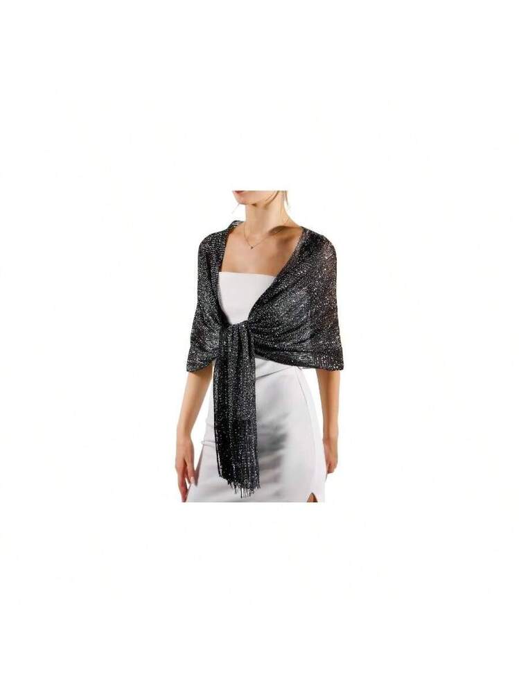 Shawl Wraps Women Silver Shawls And Wraps Evening Dresses Sparkling Wedding  Party Shawl | SHEIN USA