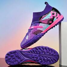 Neue empfohlene Fußballschuhe für Jugendliche für Schule, Studenten, Spiele, Training - Hoher Schaft, Stollen, verschleißfest, rutschfest, starke Traktion, unisex Erwachsene