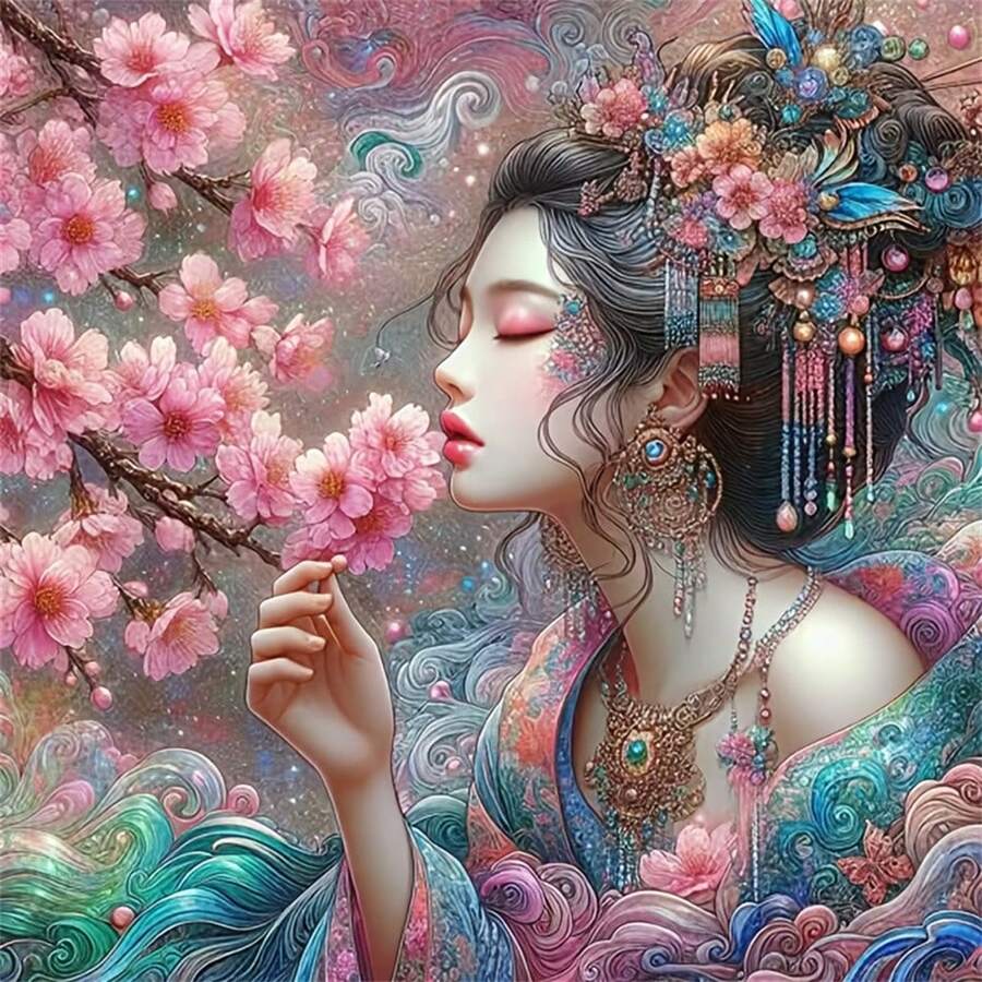 5D DIY Diamond Painting Kit - Round Acrylic Wall Art  Ideal For Home Decor, Tabletop Display, Or Holiday Gift, Festive Home Decor|Rustic Wall Art|Durable Acrylic - 彩色 - 查看 1