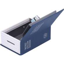 Scatola di sicurezza decorativa a forma di libro con serratura a chiave, scatola di archiviazione finta da libro, adatta per libreria domestica, negozio, salvadanaio, archiviazione documenti, colore nero