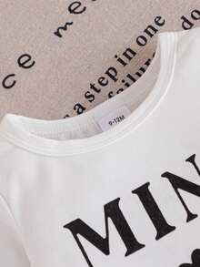 2pcs Infant Girl Casual Fashion Heart & Letter Print White Long Sleeve T-Shirt And Butterfly Print Denim Straight Pants Set, Suitable For Spring/Autumn, Daily, Outdoor, Commute, School, Sports