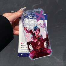 Funda de Teléfono a la Moda para los Modelos de  16, 15, 14, 13, 12, 11 Pro Max, X, XR, XS Max, 8 y 7 Plus con Parte Trasera Suave y Clara y Función Antigolpes Agregada - Mezcla de colores - Ver 3