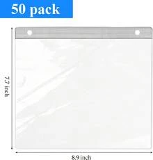Yarlung 50 Pack Race Bib Display Vinyl Protector Sheets, Running Race Bib Holder Sleeves Runners Players Athletes, Medals Hanger Display