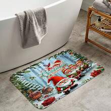 Bộ rèm tắm đa năng Giáng sinh 1/4 chiếc, tặng kèm 12 móc treo, tạo không khí lễ hội, thảm nhà tắm, thảm hình chữ U và thảm nhà vệ sinh tròn, phù hợp với mọi không gian phòng tắm Giáng sinh, trang trí phòng tắm - Nhiều màu - Xem 12