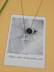 1 pieza Nuevo collar de moda personalizado de hip-hop, collar con colgante de pentágono en espiral minimalista retro, adecuado para uso diario, regalo para amigos