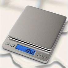 SOKANY High Precision (0.01g) Electronic Food Scale, Kitchen Scale, Baking Scale. Uses 2 AAA Batteries. Multiple Units Freely Switchable, With HD LCD Display. Stainless Steel Surface, Waterproof And Dustproof, Wear-Resistant, Suitable For Home Baking And Cooking, An Essential Tool For Kitchen Weighing. - Silver - View 13