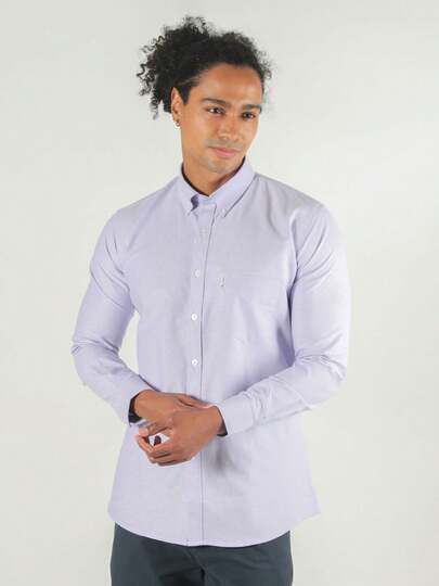 Ben Sherman Camisa Casual Manga Larga  Verano  Primavera/Otoño    Regular    Botón delantero  Bolsillo  Botón