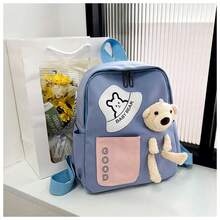Women's Backpack Random Shipment Model Small Girl With Teddy Bear Decoration Cute Casual Backpack - Baby Blue - View 4