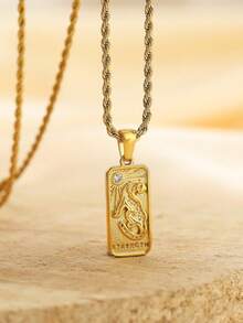 原创新款女王魔术师月亮项链无锈蚀不锈钢首饰 18K 镀金装饰