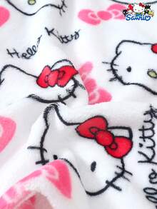 SANRIO 【居家男士】女士加厚绒毛绒睡衣套装，长袖圆领上衣和长裤，柔软舒适休闲家居服套装，适合秋冬季穿着，温暖舒适 - 白色 - 查看 7