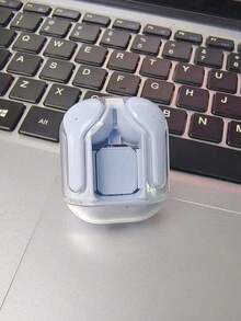 MEIYIXING TWS 耳塞无线运动游戏耳机降噪耳塞麦克风耳机带 LED 显示屏耳机 Hifi 透明运动耳机 TWS 无线耳机降噪所有手机通用 HiFi 低延迟无线耳塞带 Type-C