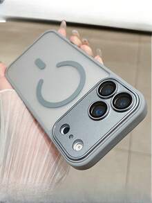 1个奢华简约商务磨砂透明可触摸手机壳，兼容 17 Air 16 15 14 13 12 11 Pro Max Plus，柔软TPU后盖 - 灰色 - 查看 4