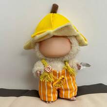 Conjunto de ropa para muñeca de 17 cm, compatible con Labubu, conjunto de ropa adecuado para muñecas de 6.7-pulgadas, accesorios de sombrero y ropa de moda y únicos, adecuado para muñecas de primera/segunda/tercera generación para jugar y exhibir, solo conjunto de ropa (excluye muñecas y zapatos)