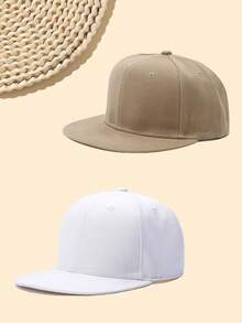 1pc Unisex Flat Brim Hip Hop Hat, Stylish Street Dance 3D Graphic, Multi-Color, Adjustable, Casual Outdoor Sports Beach, Polyester Patchwork Hard Top Baseball Cap, Suitable For Spring, Summer, Autumn, Winter