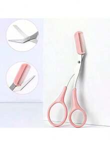 1/2/3pcs, Eyebrow Clippers/Crescent Shaped Eyebrow Trimmer, Blade, Novice Eyebrow Scraper, Male/Female Exclusive Set