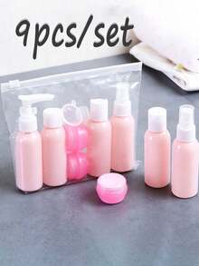 11 pièces/set Ensemble de bouteilles de voyage rechargeables pour cosmétiques, contenants vides pour liquides. Bouteilles de voyage rechargeables, étanches, pressables, d'une capacité de 60 ml. Essentiels pour le shampoing, le revitalisant, la lotion corporelle, le gel douche. Sous-emballage pour la décoration de la maison, du salon, de la chambre à coucher, de la salle de bain. Accessoires pour les voyages, les mariages, les fêtes, les anniversaires, les cadeaux pour maman, papa, amis. Nouvel an, accessoires, cadeaux amusants, essentiels de voyage