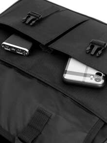 1件装多隔层男士大容量手提包公文包/单肩包/斜挎包，黑色经典笔记本电脑包，通勤办公用品随身包，男士配饰，父亲节礼物，返校季、宿舍、大学用品