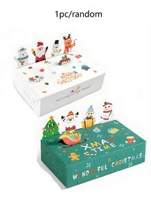 10pcs Christmas Gift Boxes – 3D Santa, Snowman & Reindeer Designs, Paper, Decorative Lollipop Closure | For Cookies, Holiday Treats & Festive Gifting Christmas Christmas Decorations Christmas Pajamas Christmas Gifts Christmas Decor - Multicolor - View 11