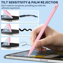 The 9th And 10th Generation Products, Featuring A Touch Pen With Fast Charging Capability, Effectively Eliminate Hand Interference And Have An Inclination Sensing Function. They Are Compatible With 11/12.9 Inches, Mini 5/6, 6/7/8/9/10, Air 3/4/5 (White Model). - Pink - View 3