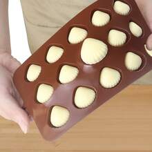 2pcs Silicone Shell Chocolate Mold, Creative Shell Design, Easy Release For Candy/Chocolate Baking