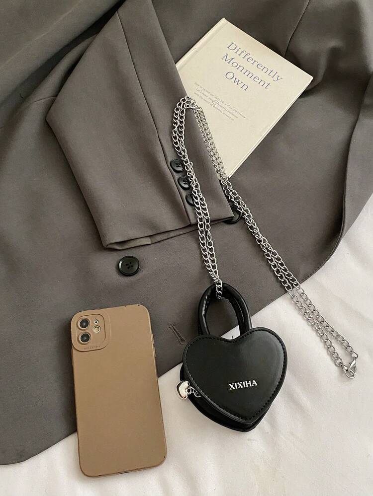 Children's Cross-Body Shoulder Bag, Heart-Shaped Earphone Bag, Fashion Bag, Mini Coin Purse, One-Piece - Mini Version - View 15