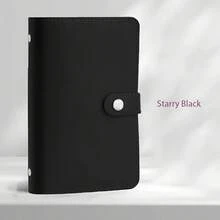 [Leather Currency Album] 50 Sleeves Large Capacity A6 Three-Ring Faux Leather Album For Currency Collection | Rectangular Banknote Storage Box For Coins, Stamps And Cards - Multicolor - View 11