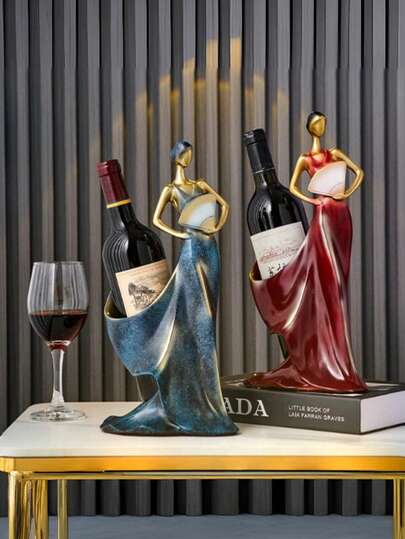 Dancer Vase/Wine Rack Home Decoration Ornaments, Desktop Vase European Resin Crafts Ornaments, Suitable For Living Room, Porch, Wine Cabinet, Bedroom And Other Decorative Crafts.