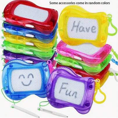 Små magnetiska ritbrädor med barnnyckelringar, raderbara rit- och målarbrädor, pedagogiska rit- och skrivspel, mycket lämpliga för presenter och festpreferenser, lämpliga för 3-6 år - tillverkade av plast, julklappar