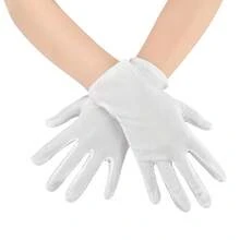 3 Pares de Luvas Minimalistas de Cor Sólida Antiderrapantes e Respiráveis, Adequadas para Ocasiões Formais, Decoração de Fantasias, Adereços para Fotografia, Luvas Curtas Minimalistas para Decoração de Outono