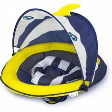 Deluxe Float with Adjustable Canopy - 6 - 24 Months - Swim Float with Splash Activity Center and - Fit Safety - NavyWhite - Flotador de lujo para bebés con dosel, azul marino - Ver 8