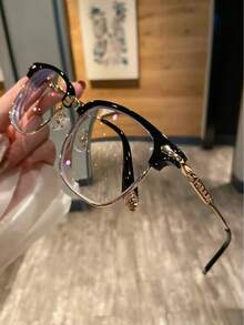 Ultra Light Half Frame Glasses For Myopia,  Anti Blue Light, Refined Scum, High-End Sense, Glasses Frame For Women And Men,Luxurious And Elegant Reinstallation ,Blue Light Glasses For Woman Men Safety Glasses Blue Light Blocking Glasses Protection Computer Gaming Glasses Women Cute Light Weight Red Frame Oversized Non Prescription Small Face Square Cat Eye Reduce Eye Fatigue On Computers, TVs, Phones, And Games, Suitable For Computer Lense Screen Protector Plain Glasses Clear Lens Glasses Blue Light Light Blocking Glasses Blue Light Glasses Light Glasses For For Women Men Light Glasses For Glasses For Women 99 Blue Light Glasses For Woman Blue Light Glasses Women/Men, Fashion Round Frame UV Ray Filter Computer Gaming Glasses Computer Glasses - Anti Eyestrain & UV Glare Protection Anti Glare - 烏亮 - 查看 13