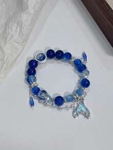 1pc New Fairy-Style Crystal Bracelet For Women, Unique Design, Student, Versatile, Sweet, Colorful