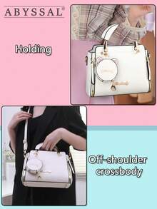 Fashionable Women's Handbag, Sweet And Ladylike, Korean-Style Leisure And Personality, Cat Single Shoulder Crossbody Bag, Tote Bag Fashionable And Versatile,  And Fashionable Women's Handbag, Cute And High-Quality Versatile Fashion Popular Daily New Handbag Single Shoulder Bag.Travel Accessories,Halloween,Halloween Decor,Fall Decor[US Local Warehouse] - 彩色 - 查看 4