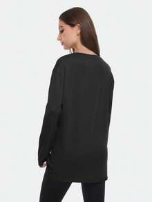 TELALEO 4 Packs Women's Long Sleeve Crewneck Shirts Oversized Long Sleeve T Shirts Crewneck Basic Casual Fall Winter Tops Workout Fashion Y2K Clothes - Multicolor - View 4