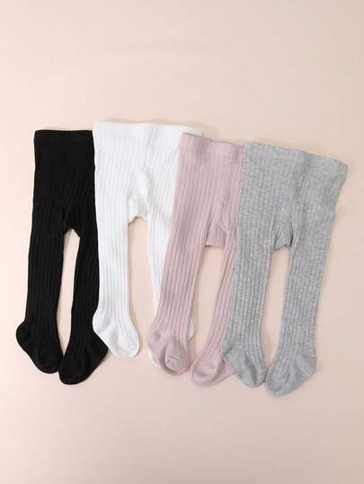 4 件套女童百搭紧身裤，适合日常穿着