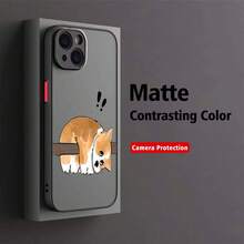Patrón de arte de oso de dibujos animados compatible con Apple 16 15 14 13 12 XR XS Pro Plus funda protectora de TPU suave transparente mate - Colores mixtos - Ver 6