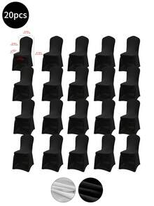 1 cái/4 cái/6 cái/10 cái Vỏ bọc ghế vuông bằng lụa sữa đen, Thiết kế tối giản cổ điển, Vỏ bọc ghế tiệc màu trơn co giãn cao, Có thể tháo rời và giặt được, Thích hợp cho phòng ăn, phòng khách, nhà bếp, khách sạn, Vỏ bảo vệ ghế tiệc, Trang trí mùa thu, Trang trí phòng, Trở lại trường, Đồ dùng học tập - Nhiều màu - Xem 14