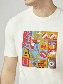 Ben Sherman Printed T-Shirt Assembly Trip Summer Regular None - White - View 3