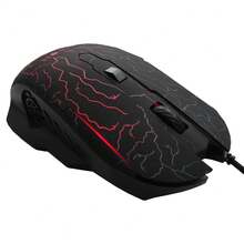 Mouse Gamer com Fio sensor 2400 DPI 6 Botões Programáveis Inova RGB USB Confortável - Multicolorido - Visão 5
