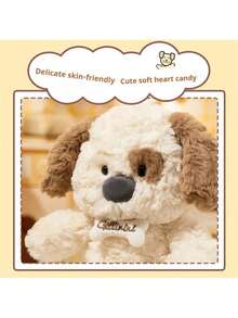 Gillinini 33cm/12.99in Cute Cartoon Spotted Dog Plush Pillow Case, Comfort Sleep Toy Decor, Holiday Gift - White - View 5